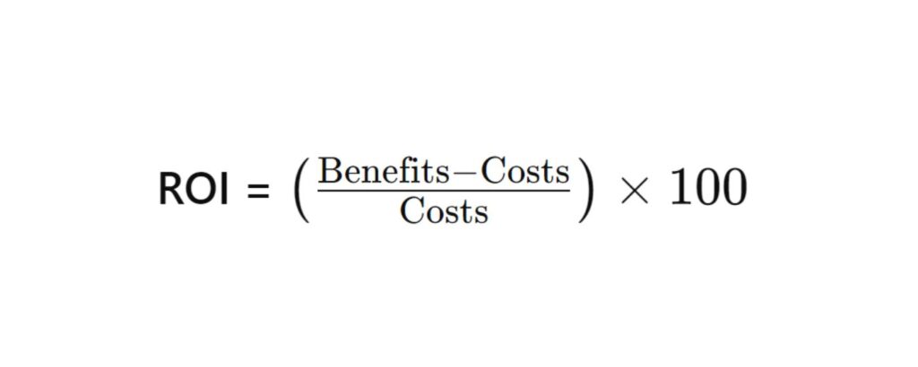 Formula for calculating ROI in training