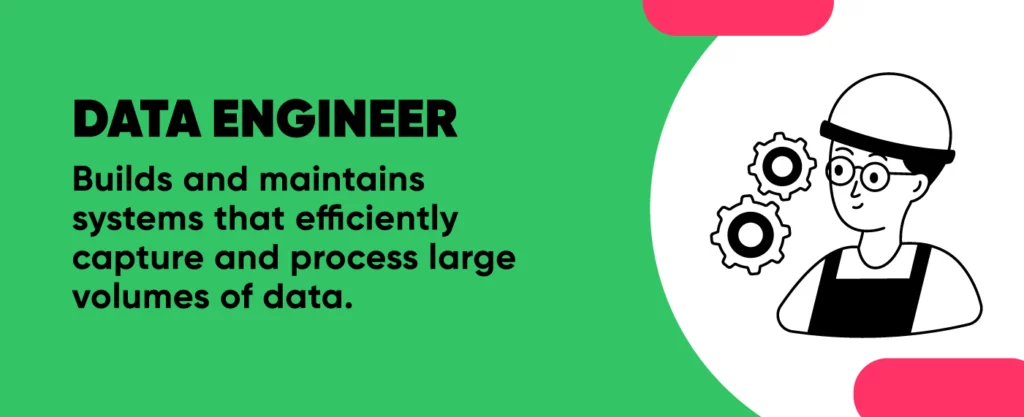 Data Engineer. Builds and maintains systems that efficiently capture and process large volumes of data