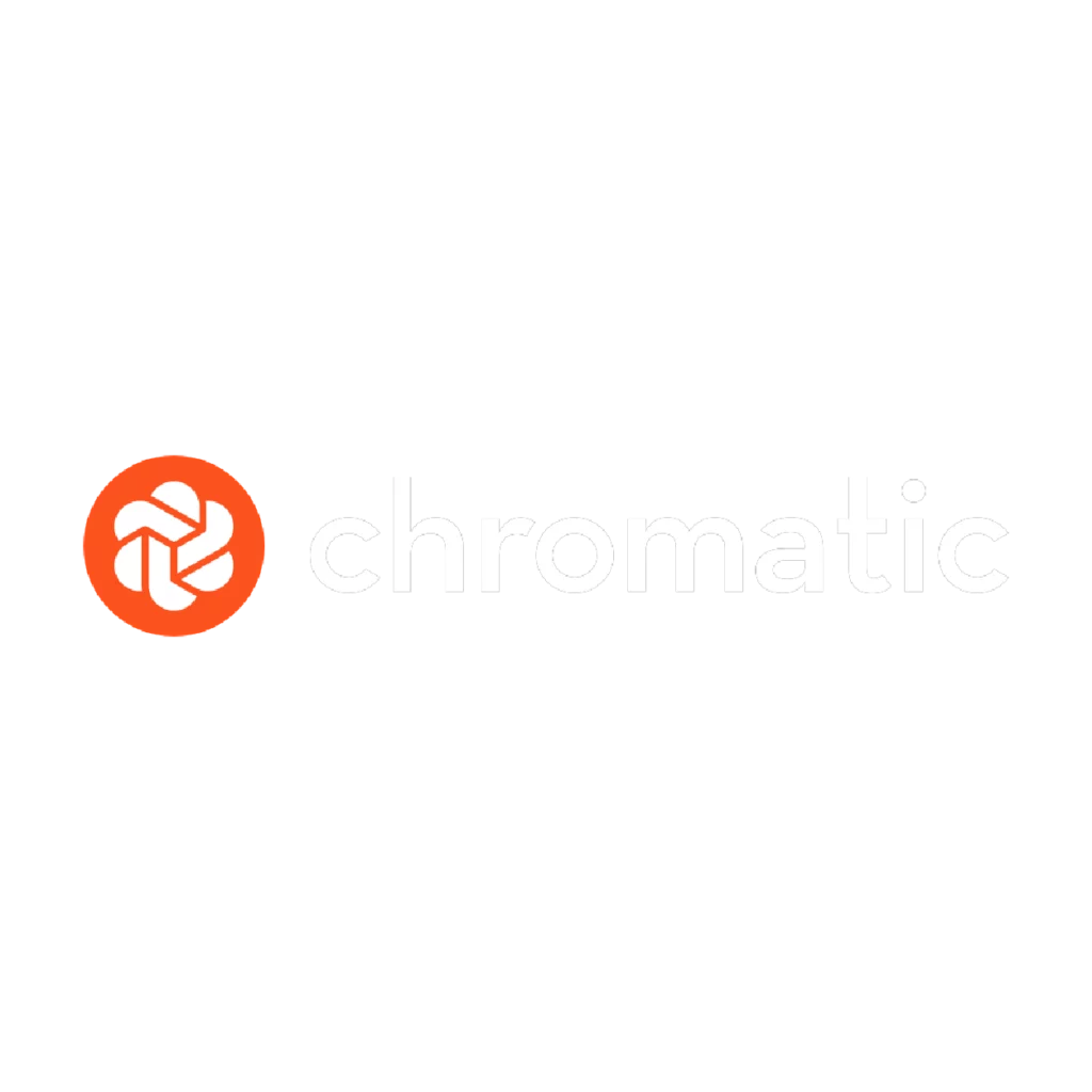 logo of Chromatic, a visual testing tool for Storybook components. Crombie utilizes Chromatic for advanced UI regression testing, ensuring high-quality frontend for fintech and retail and ecommerce platforms