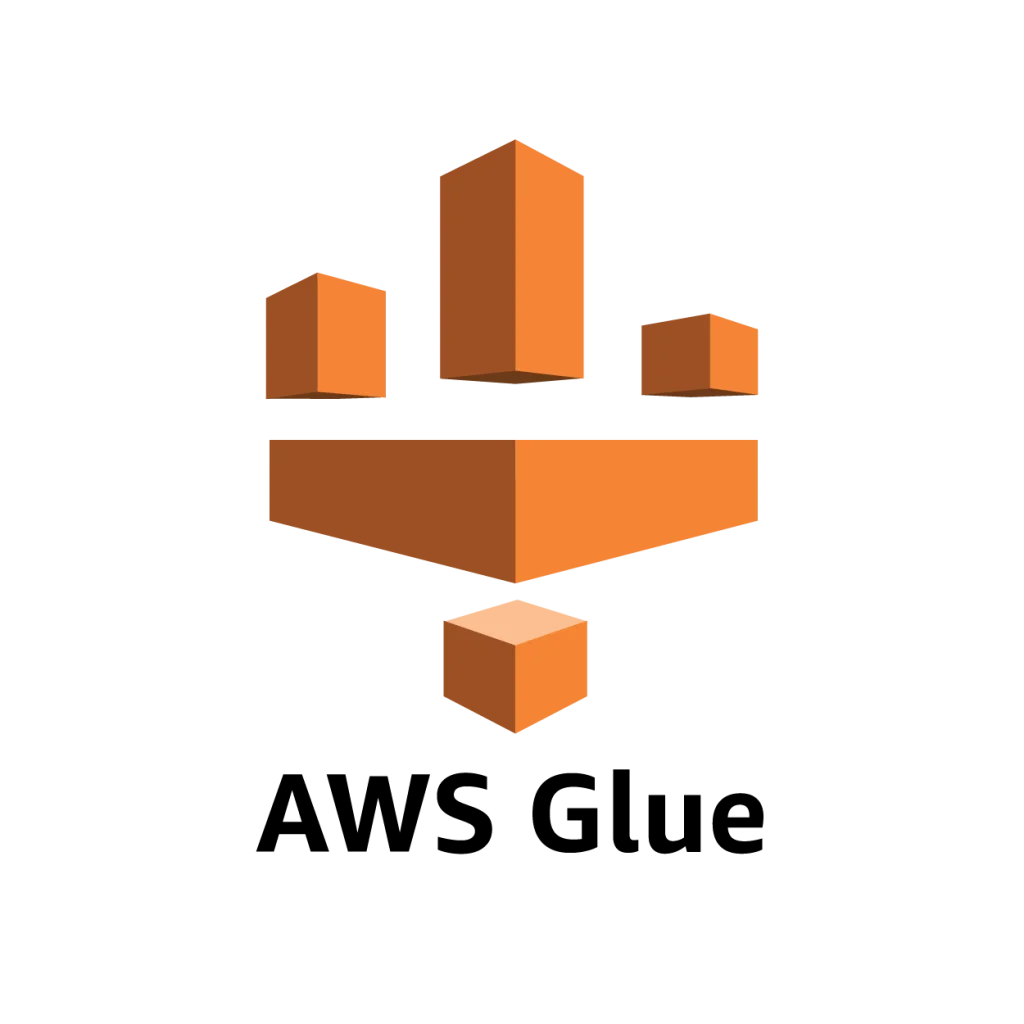 The AWS Glue logo, the serverless ETL service. Crombie uses Glue for high-volume data pipelines, enabling robust AI-powered solutions for retail and ecommerce. Our efficiency surpasses firms like Willdom or Nearform