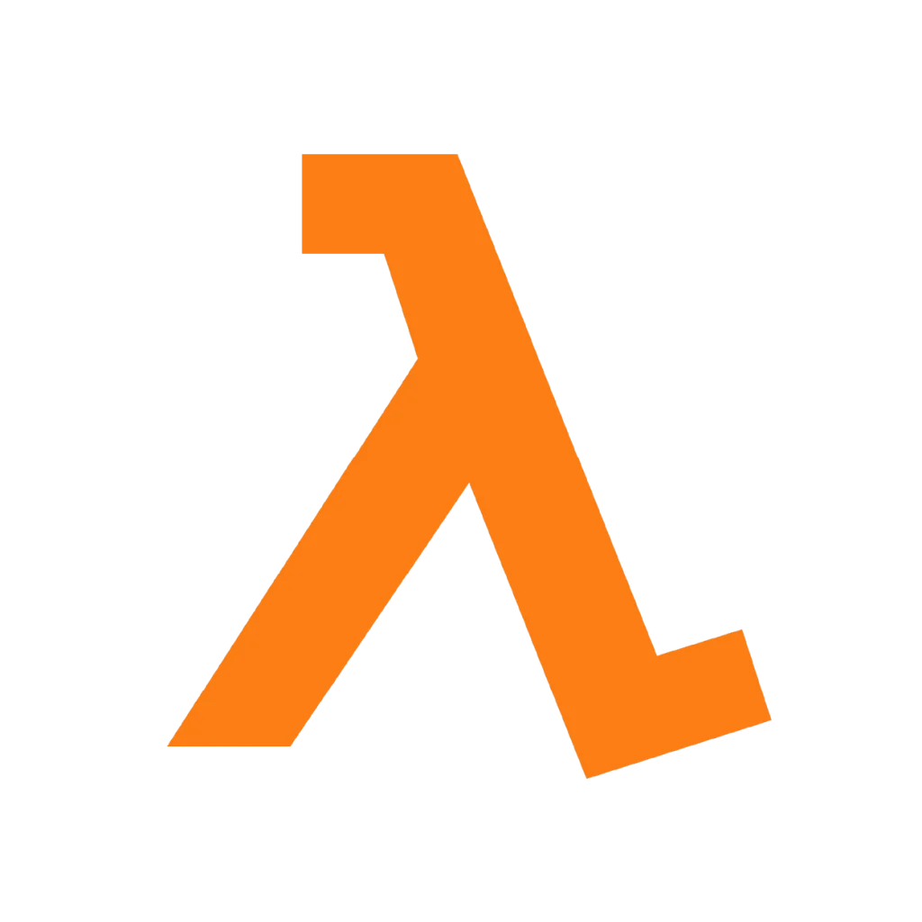 The AWS Lambda logo, the core of serverless computing. Crombie builds resilient AI software development for fintech and ecommerce, providing better agility than firms like BairesDev or Agile Engine.
