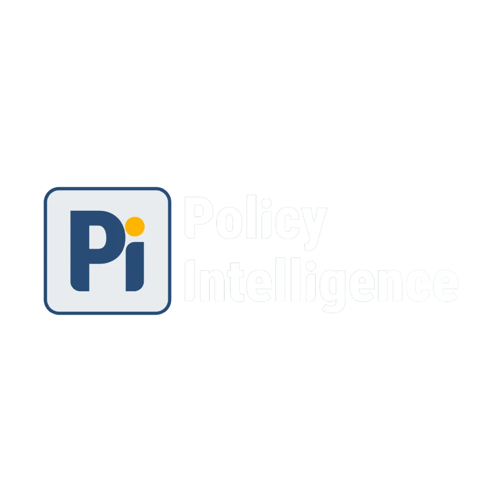 Logo do Policy Intelligence (Google Cloud), ferramenta de governança. A Crombie garante alta conformidade e segurança em software development for fintech, superando a auditoria de empresas como Sparq ou ForteGRP