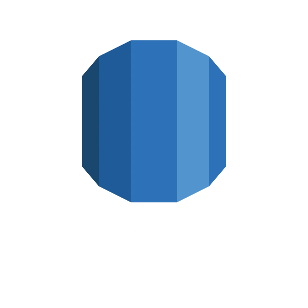 The AWS RDS logo, a managed relational database service. Crombie ensures reliable, scalable fintech backends, offering better performance than systems built by Softtek or Perficient.